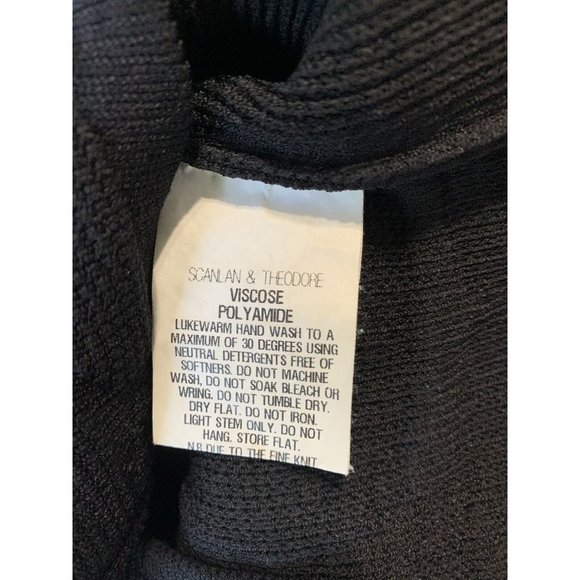 Scanlan Theodore Crepe Knit Pencil Straight Skirt Medium Black Designer Office - Picture 7 of 12